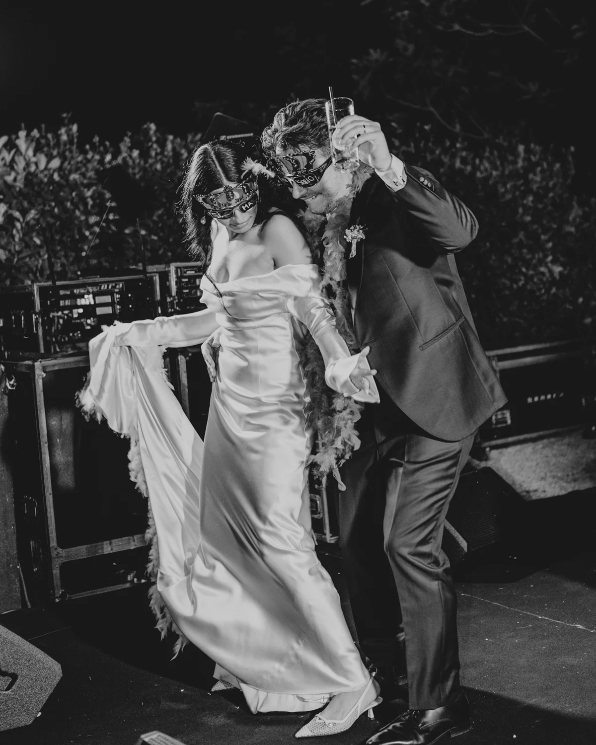 The couple dancing