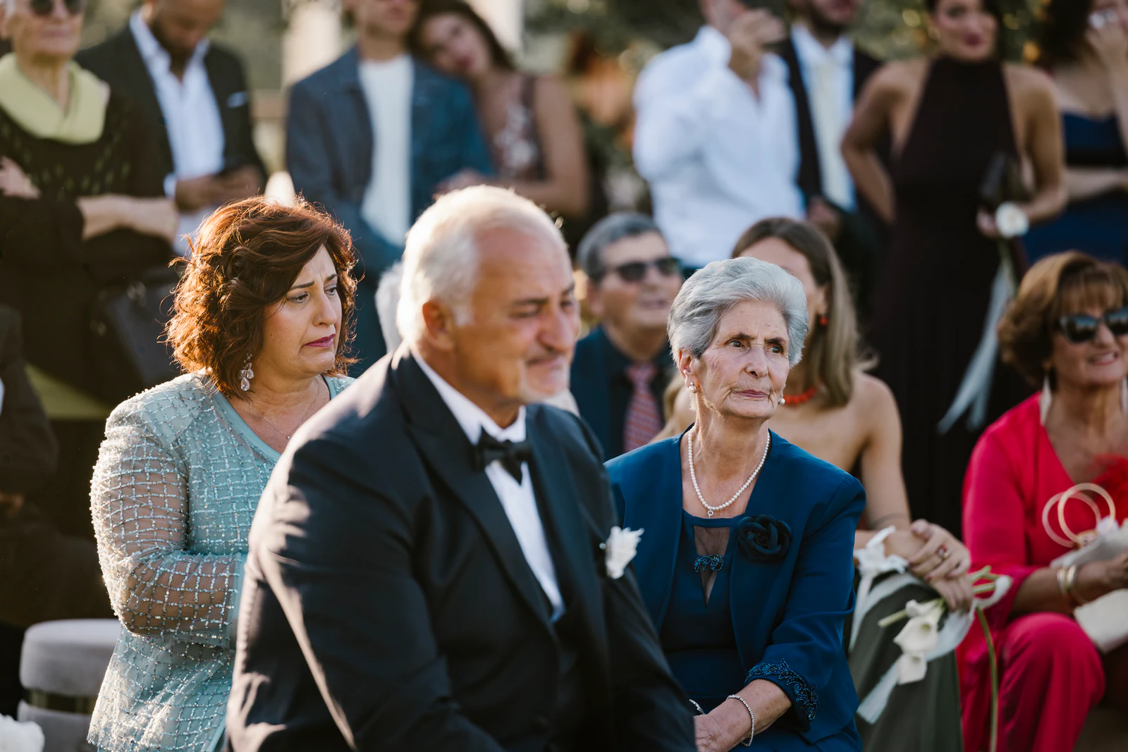 Guests moved during the ceremony